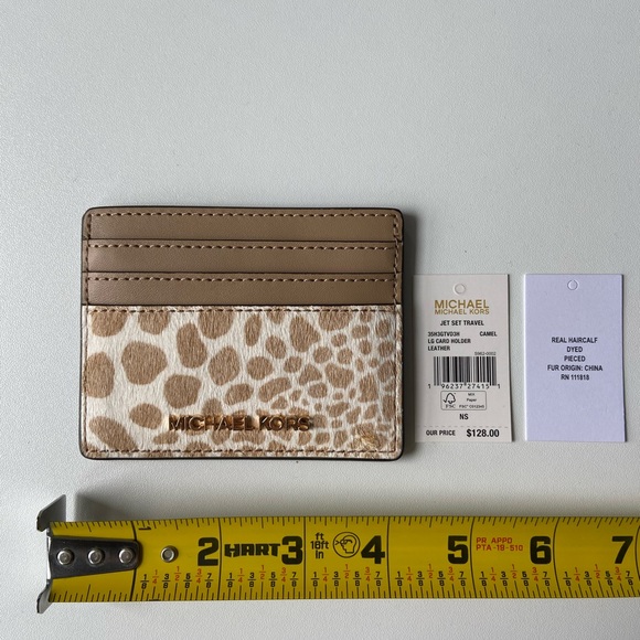 Michael Kors Tan and Cream Leopard Card Holder - Picture 5 of 6
